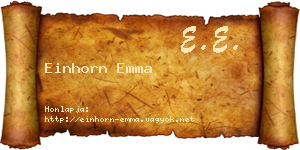 Einhorn Emma névjegykártya